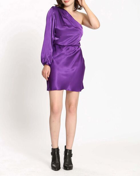 Robe satinée Romane purple