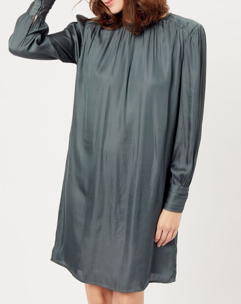 Robe satinée Giulia verte