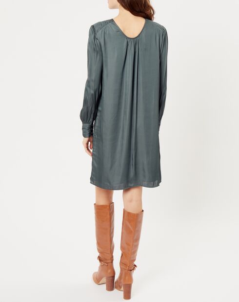 Robe satinée Giulia verte