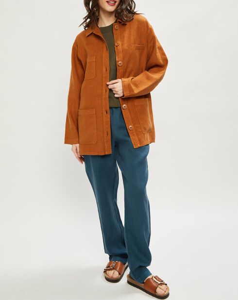 Veste 100% Lin Cruz cacao