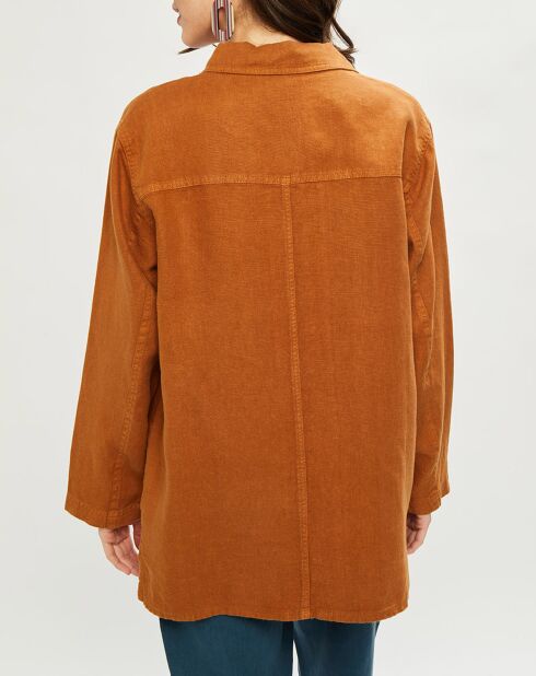 Veste 100% Lin Cruz cacao