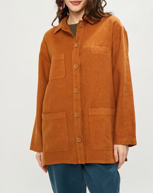 Veste 100% Lin Cruz cacao