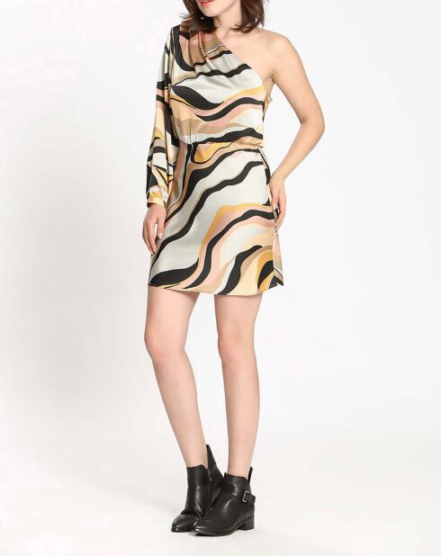 Robe imprimée Camille grise
