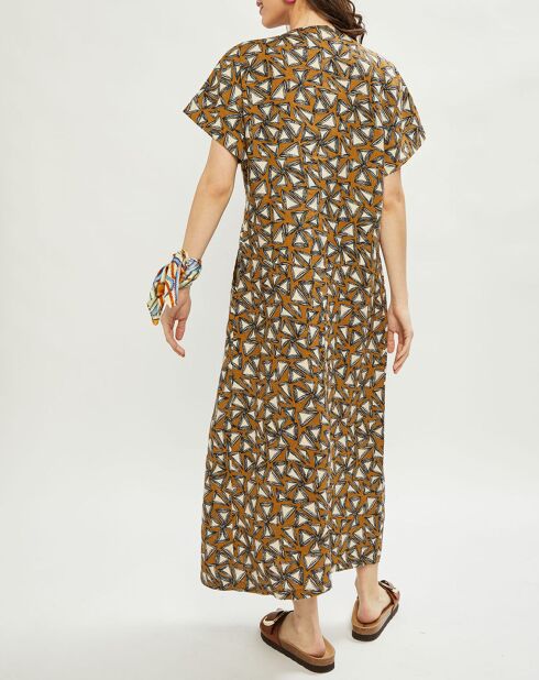 Bergamotte-Kleid Claire aus 100% Leinen