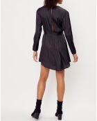 Robe satinée Naomie noire