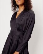 Robe satinée Naomie noire