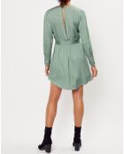 Robe satinée Naomie verte