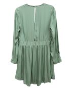 Robe satinée Naomie verte