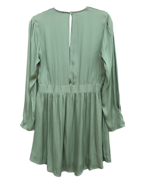 Robe satinée Naomie verte