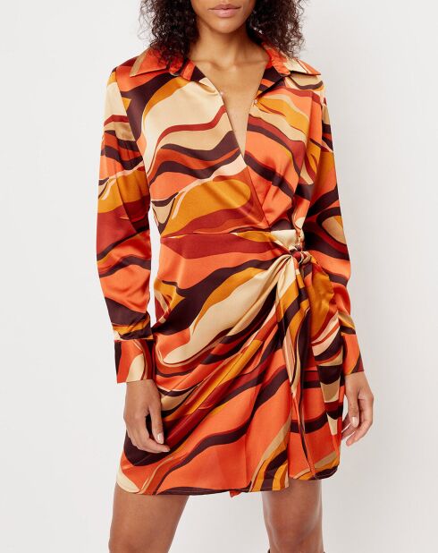 Robe imprimée Margot orange