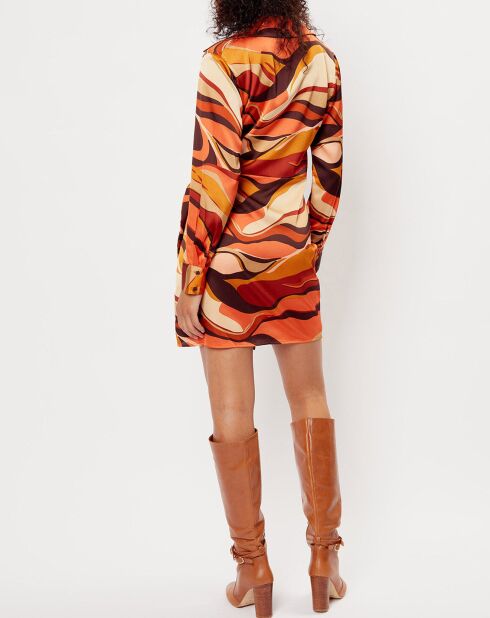 Robe imprimée Margot orange