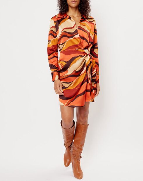 Robe imprimée Margot orange
