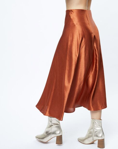 Gonna caffè Manon in satin