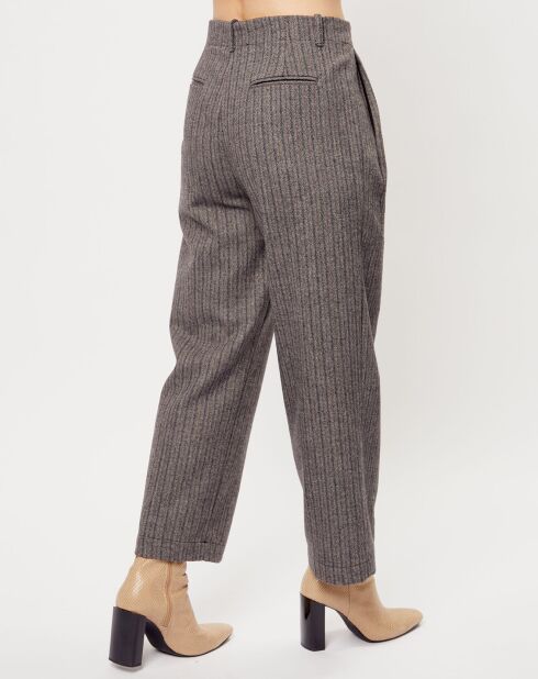 Pantalon en Laine mélangée Emy gris
