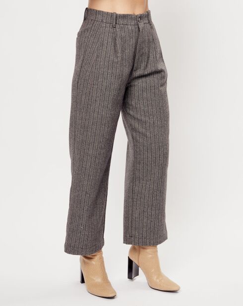 Pantalon en Laine mélangée Emy gris