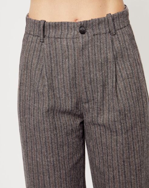 Pantalon en Laine mélangée Emy gris