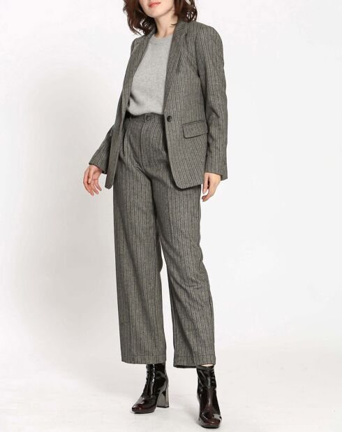 Pantalon en Laine mélangée Emy gris