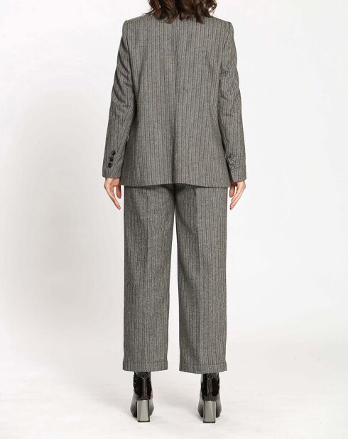 Pantalon en Laine mélangée Emy gris