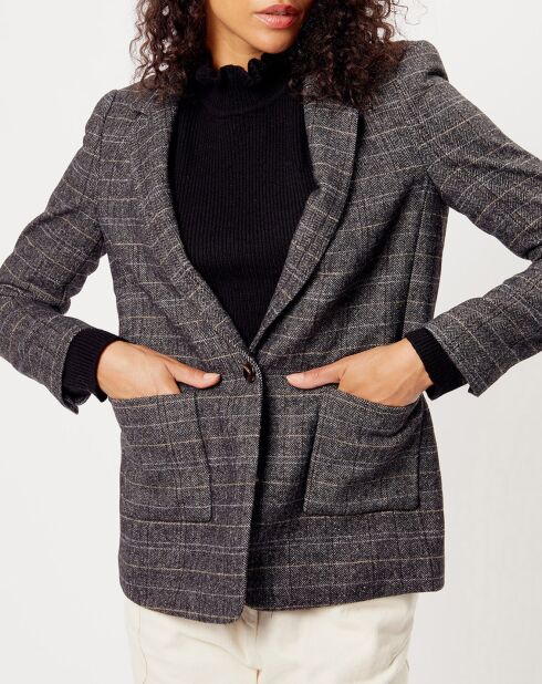 Veste en Laine mélangée Ava noire