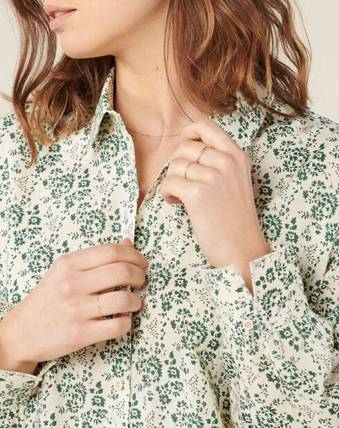 Magali shirt met Engelse groene opdruk