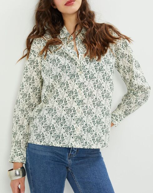 Magali shirt met Engelse groene opdruk