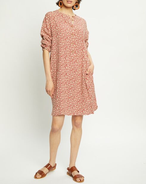Robe Milan imprimée cerise