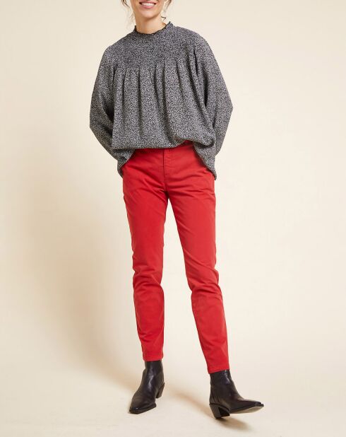 Pantalon chino Morgan groseille