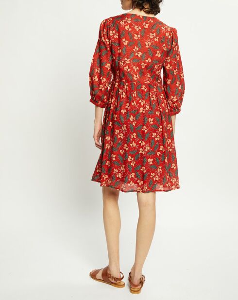 Robe Darinette imprimée paprika