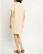 Robe en Coton & Lin à rayures Dieline ambre