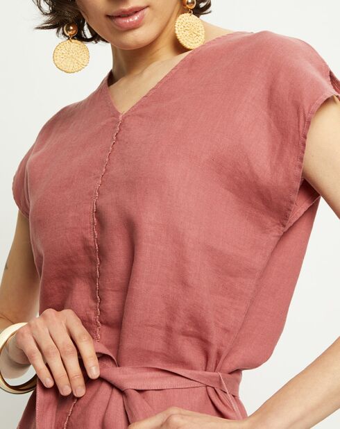 Raspberry Doriana Kleid aus 100% Leinen