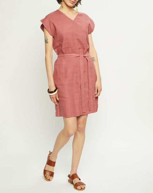 Raspberry Doriana Kleid aus 100% Leinen