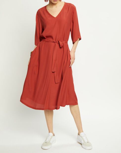Robe Nabelle acajou