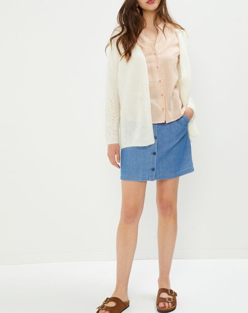 Jupe en jean Norine bleue