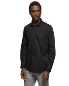 Rigby Go Reg Poplin zwart hemd