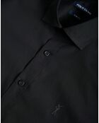 Rigby Go Reg Poplin zwart hemd