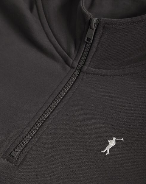 Sweat Rigby Go Neck Zipper  asphalte