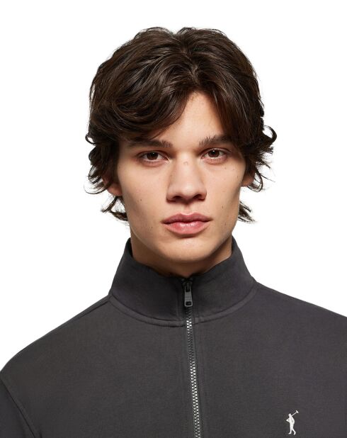 Sweat Rigby Go Neck Zipper  asphalte