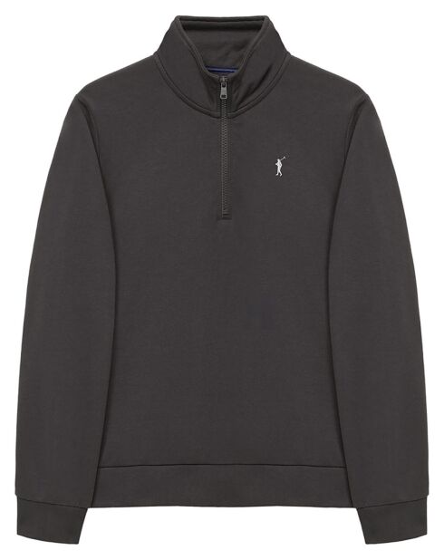 Sweat Rigby Go Neck Zipper  asphalte