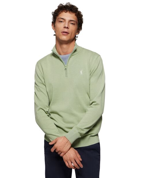 Pull Rigby Go Zipper Neck Vl  vert jade