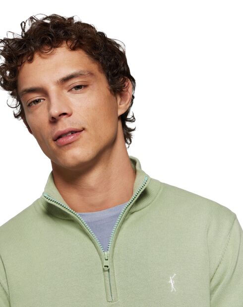 Pull Rigby Go Zipper Neck Vl  vert jade