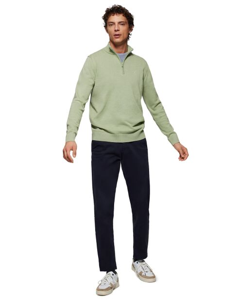 Pull Rigby Go Zipper Neck Vl  vert jade