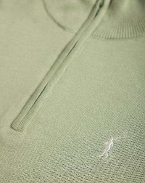 Pull Rigby Go Zipper Neck Vl  vert jade