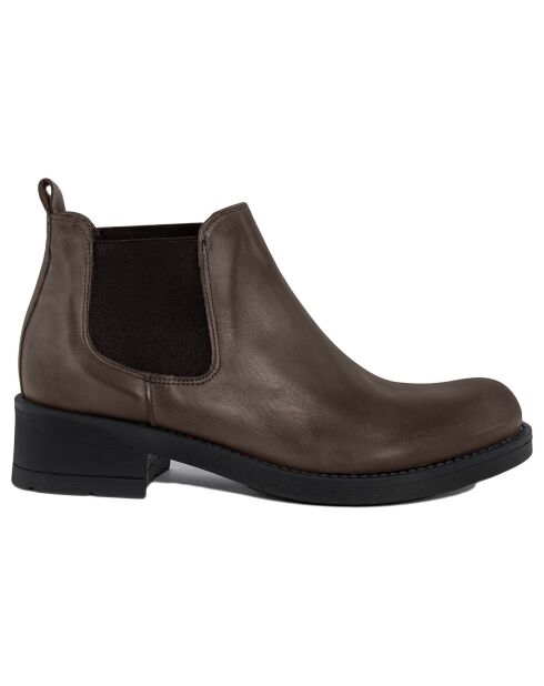 Chelsea Boots en Cuir Zoé marron