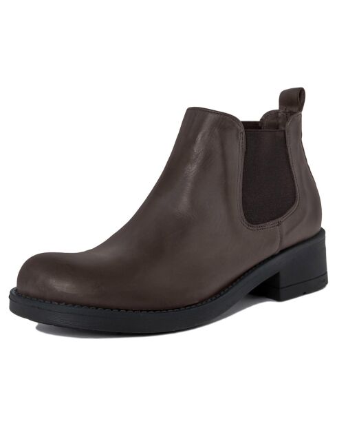 Chelsea Boots en Cuir Zoé marron