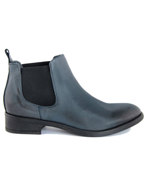 Chelsea Boots en Cuir Eloise bleues