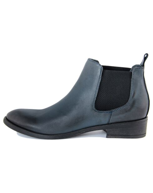 Chelsea Boots en Cuir Eloise bleues