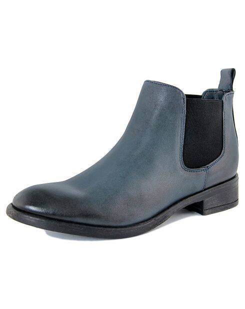 Chelsea Boots en Cuir Eloise bleues