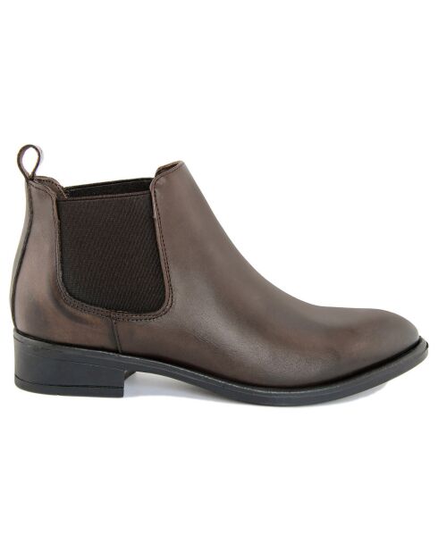 Chelsea Boots en Cuir Eloise marron