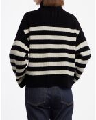 Pull en Laine & Cachemire Sydney rayure noir