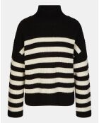 Pull en Laine & Cachemire Sydney rayure noir